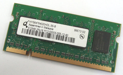 Qimonda HYS64T64020HDL-3S-B 512MB Laptop RAM Memory