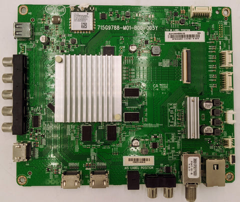 Vizio D65-F1 4K LED TV 715G9788-M01-B00-005Y Main Board- 756TXHCB02K025