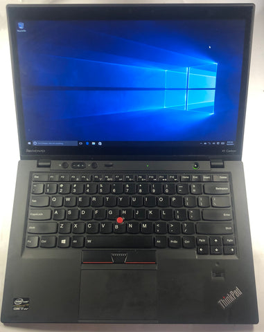 Lenovo ThinkPad X1 Carbon Laptop- 250GB SSD, 8GB RAM, Intel i7 CPU, Windows 10 Pro