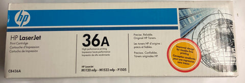 HP 36A Black Printer Toner Cartridge- CB436A