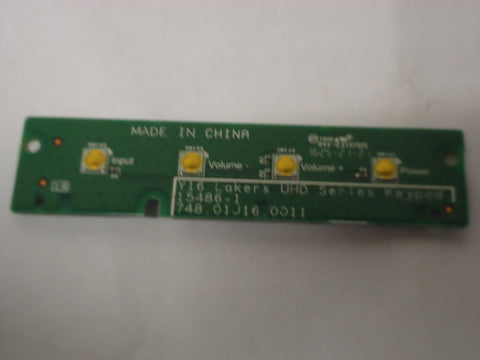 Vizio D55N-E2 Power Button/Keyboard 748.01J16.0011