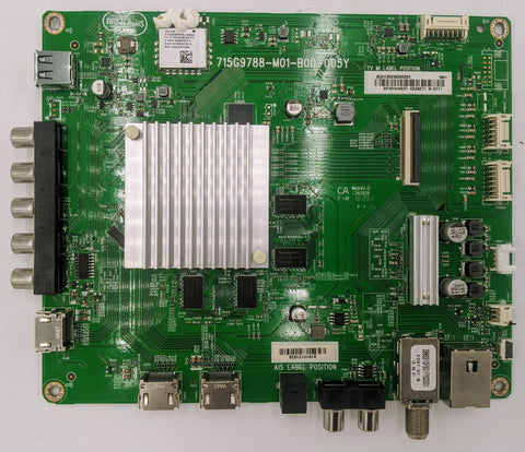 Vizio D65-F1 4K LED TV 715G9788-M01-B00-005Y Main Board- 756TXICB02K029