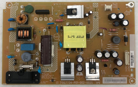 Vizio D32F-F1 LED TV 715G7734-P01-002-002S Power Supply Board- ADTVI1206XA7