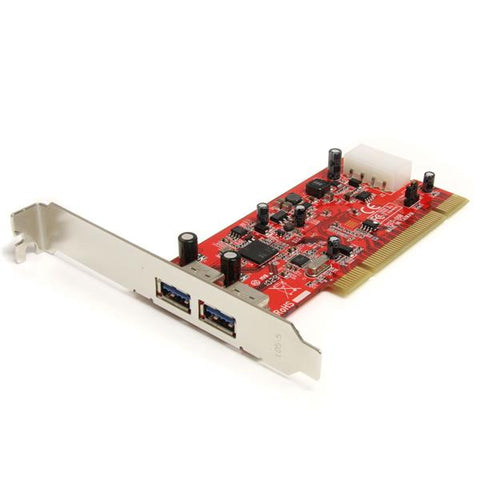 Startech.com 2 Port PCI SuperSpeed USB 3.0 Desktop Card Adapter- PCIUSB3S2