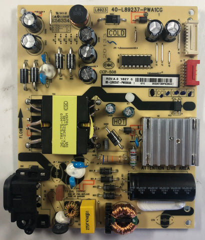 TCL 43S305 LED TV 40-L89237-PWA1CG Power Supply Board- 08-L8923A7-PW200AA