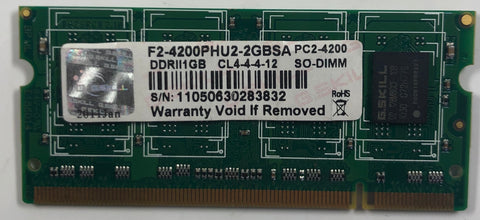 G.Skill F2-4200PHU2-2GBSA 1GB DDR2 Laptop RAM Memory