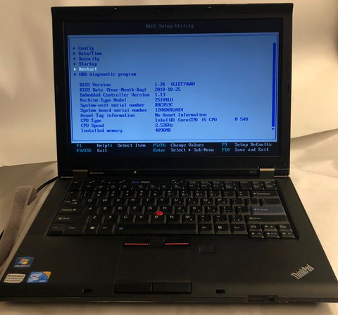 Lenovo ThinkPad T410 Laptop- 4GB RAM, Intel Core i5-540M CPU