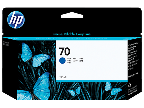 HP 70 130mL DesignJet Blue Ink Cartridge- C9458A