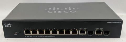 Cisco 8-Port 10/100 PoE Managed Switch- SF302-08P