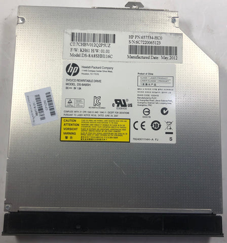 HP ProBook 6565B Laptop DS-8A8SH DVD/CD Rewritable Drive- 664018-001