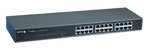 TRENDnet 24-Port Ethernet Switch (24 x 10/100Mbps Auto-MDIX RJ-45 Ports) TE100-S24 (Black)