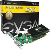 EVGA GeForce 210 512 MB DDR2 PCI Express DVI/HDMI/VGA Graphics Card, 512-P3-1212-LR