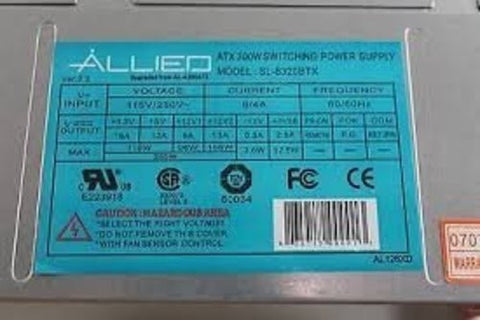 Allied ATX 300W Power Supply Model Number : SL-8320BTX