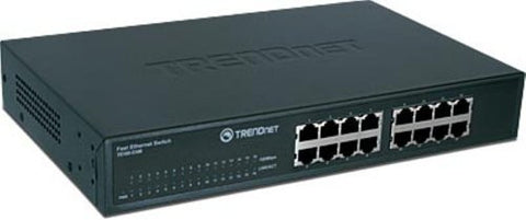 TRENDnet 16-Port 10/100Mbps Compact Switch  TE100-S16R