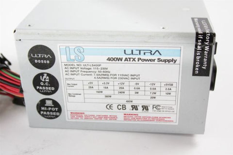 Ultra 400W ATX Desktop Power Supply- ULT-LS400P
