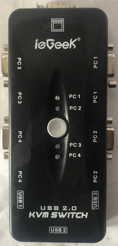 ioGeek KVM-41UA 4- Port USB 2.0 KVM Switch