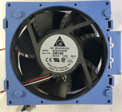 Dell PowerEdge 600SC Server AFB1212SHE Cooling Fan & Shroud Assembly- 6P598