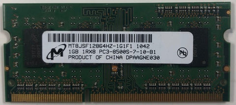Micron MT8JSF12864HZ-1G1F1 1GB DDR3 Laptop RAM Memory