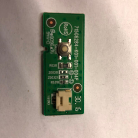 Vizio D40-D1 TV Power Button Board- 715G6284-K01-001-004F