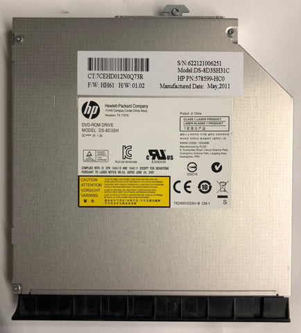 HP EliteBook 8440p Laptop DH-8D3SH DVD-ROM Drive- 594042-001