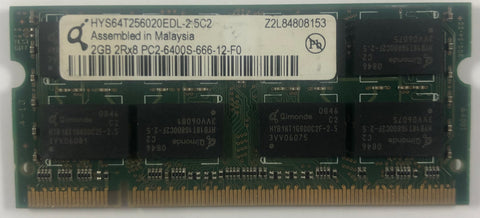 Qimonda HYS64T256020EDL-2.5C2 2GB DDR2 Laptop RAM Memory