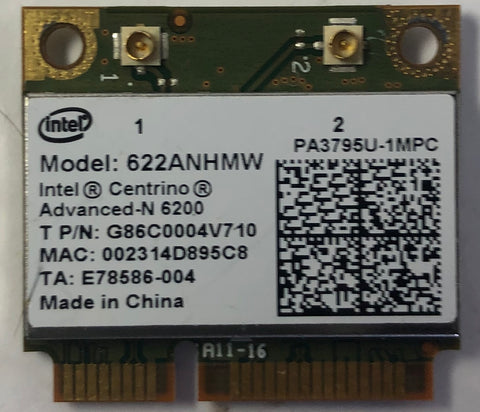 Toshiba Tecra A11 Laptop 622ANHMW Wireless Advanced-N WiFi Card- G86C0004V710