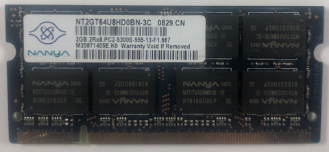 Nanya NT2GT64U8HD0BN-3C 2GB DDR2 Laptop RAM Memory