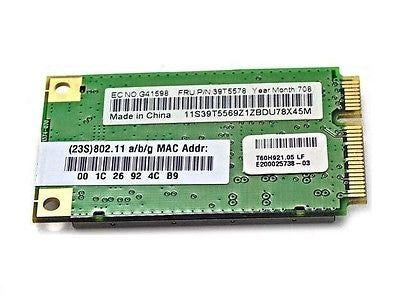 Lenovo ThinkPad R61 Atheros AR5BXB6 Wireless Card- 39T5569