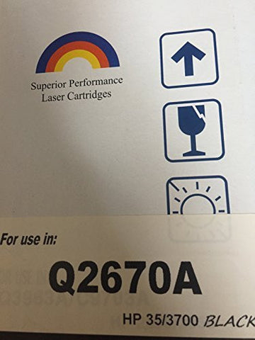 Superior Performance Laser Cartridges Q2670A Toner Cartridge- Black