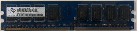Nanya NT2GT64U8HD0BY-AD 2GB DDR2 Desktop RAM Memory