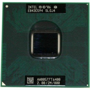 Intel Core 2 DUO T6400 2.00GHz 800MHz FSB 2MB L2 Mobile Processor SLGJ4