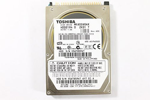 Dell M8956 MK6026GAX 2.5" IDE/ATA 60GB 5400 100 mb/s Toshiba Laptop Hard Drive Latitude D810