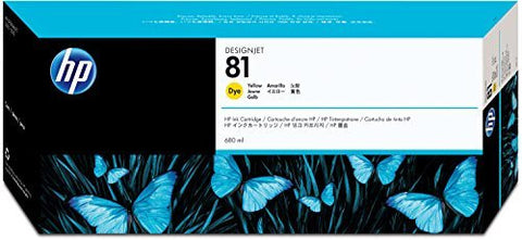 HP 81 C4933A Ink Cartridge for DesignJet 5000 series, 680ml, Yellow