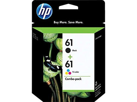 HP 61 Black & Tri-color Original Ink Cartridges, 2 pack (CR259FN)