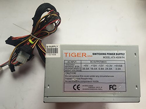 Tiger-USA 450W Switching Power Supply- ATX-450W P4