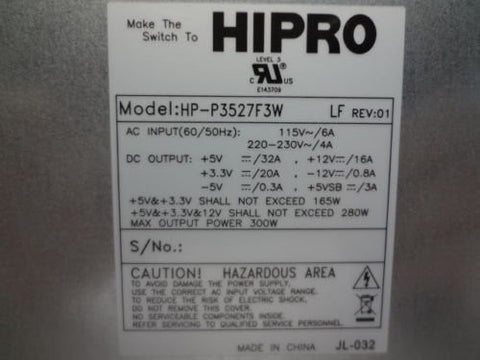 HIPRO HP-P3527F3W 280W Power Supply