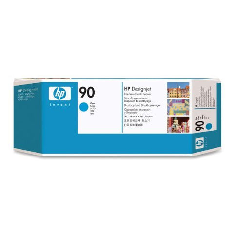 HP 90 Cyan and Cleaner DesignJet Original Ink Cartridge (C5055A)
