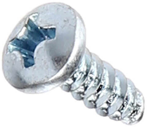Steel Sheet Metal Screw, Zinc Plated, Pan Head, Phillips Drive, Type B, #6-20 Thread Size, 3/8" Length (Pack of 100)