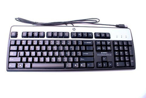 HP BLACK & SILVER USB KEYBOARD MODEL# KU-0316 HP PART# 434821-007