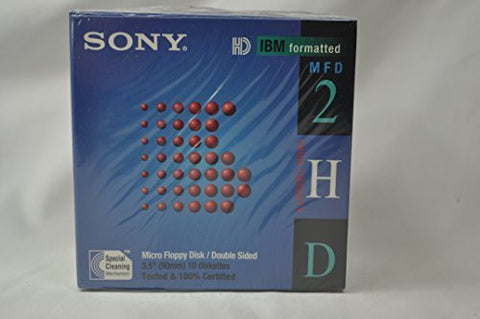 Sony 5.25" Floppy Disk Md-2hd Double Sided High Density 10 Disks