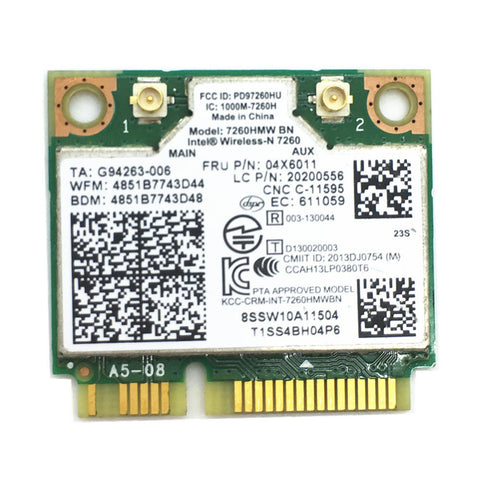 Lenovo ThinkPad Edge E540 Laptop 7260HMW Wireless LAN Card- 4X6011
