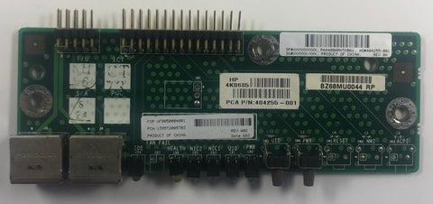 HP ProLiant DL100 G2 Server 6050A2005701 Front Power Button & USB Board- 404255-001