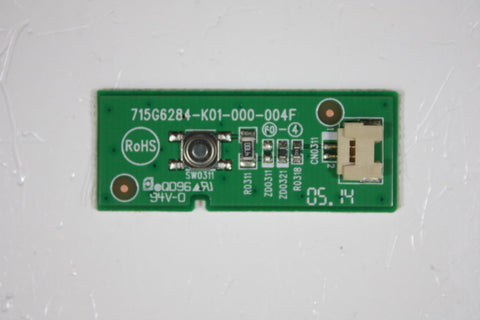 Vizio D50n-E1 TV Power Button Board- 715G6284-K01-000-004F
