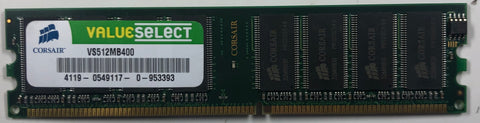 Corsair Value Select VS512MB400 512MB DDR Desktop RAM Memory