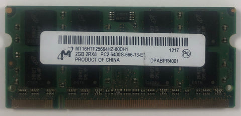 Micron MT16HTF25664HZ-800H1 2GB DDR2 Laptop RAM Memory