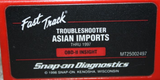 Snap-On Diagnostics Fast Track Asian Imports TroubleShooter- MT25002497