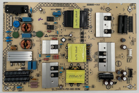 Vizio D65-F1 4K LED TV 715G9174-P01-000-003M Power Supply Board- ADTVH4020AAW