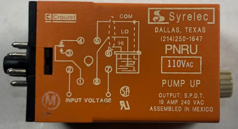 Syrelec Crouzet PNRU Liquid Level Controller