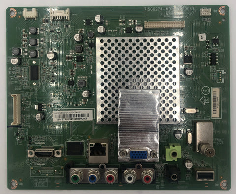Vizio E241I-B1 LED TV 715G6274-M01-001-004T Main Board- XECB02K0530