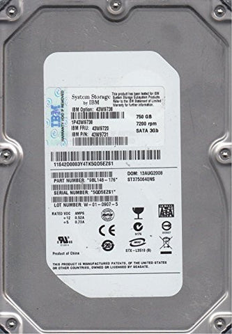 ST3750640NS, 5QD, PN 9BL148-176, IBM 750GB SATA 3.5 Hard Drive